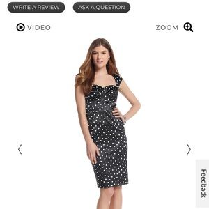 White House Black Market stain Polka-Dot sheath dress